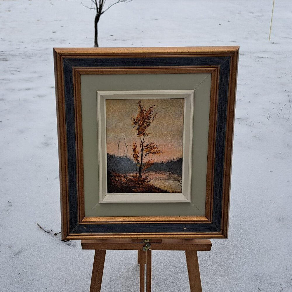 Painting Au Rebord D'Un Sentier By Claude Genest With Cerificate